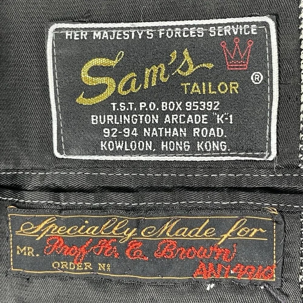 Sam’s Tailor Her Majesty’s Forces Service Houndstooth Sports Coat Blazer Size 45